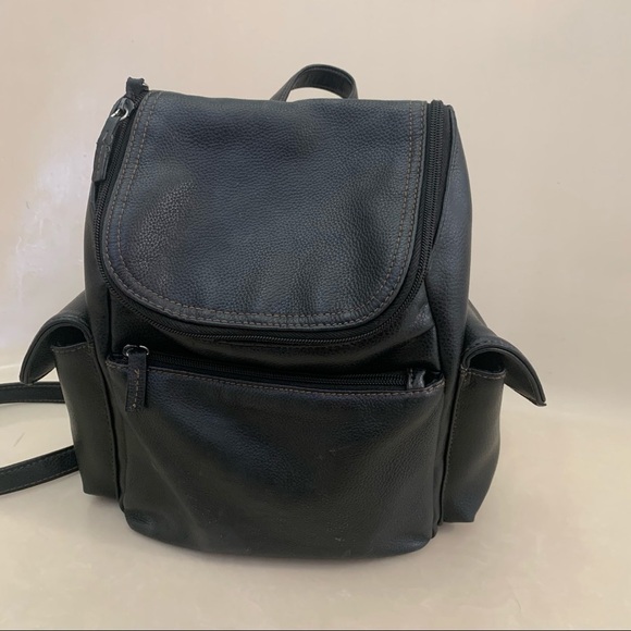 Genuine leather mini backpack bag main image 4